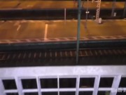 Small bitch sucks deepthroat cock on public parking lot 1/16