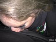 Small bitch sucks deepthroat cock on public parking lot 5/16