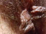 Close up of very hairy pussy! Hairy fetish! 8/16