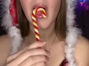 Candy licking and gagging. Drool  7/16