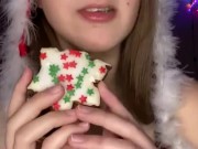 Christmas cookie chewing. Food fetish  3/16