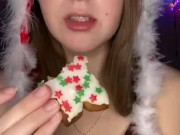 Christmas cookie chewing. Food fetish  7/16