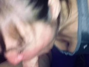 Sucking our friend dry while hubby coaches me.Sorry most of the cum shot right down my throat  8/16