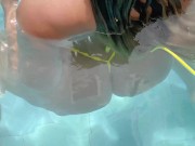 Sexy blonde masturbates in a public pool TRAILER 7/16