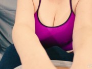 He makes me leak lactate titty fuck till he gives me a massive cum load all over my big natural tits 1/16