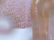 My wife masturbates with deodorant under the shower until scream for pleasure 16/16