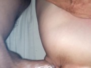 Tiny blonde takes long stroke creaming heavy on cock 8/16