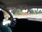 Joven desconocida, me masturba en el auto en la calle 1/16