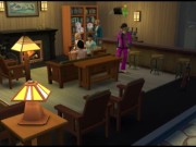 Lesbian sex in the toilet of the city library | porn cartoon 1/16