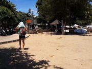 EXTREME Public PEE from Boat at Tropical Beach Shore 2/16