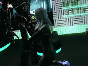 skyrim sexy latex catsuit girl X monster 3/16