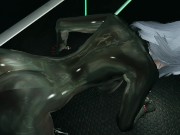 skyrim sexy latex catsuit girl X monster 5/16