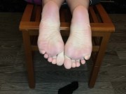 Teen show her black ped nylon socks foot fetish