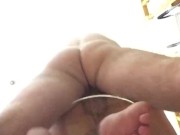 Hot amateur bisexual girl fuck on chair doggy style, come and squirt, shaking multi orgasm, ass slap 12/16