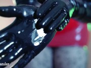 Sexual latex rubber glove fetish Arya Grander 13/16