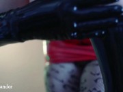 Sexual latex rubber glove fetish Arya Grander 7/16
