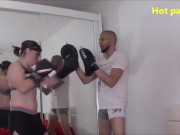 Female boxing training: Calista is a very strong and powerful woman 1/16