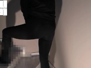 Anal fuck in my yoga pants at the gym stairs. 1/16