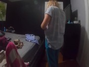 Voyeur nurse changing into scrubs nice saggy tits nipples milf 4/16