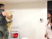 Dissatisfied housewife fucks well-hung painter 1/16