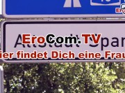 OHNE SCHAM - DEUTSCHE BLONDINE MACHT ÖFFENTLICHES SEXDATE VOR PASSANTEN 2/16