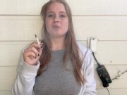 Innocent Cigarette Smoker With Hard Nips 13/16