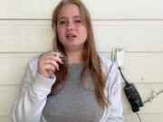 Innocent Cigarette Smoker With Hard Nips 14/16