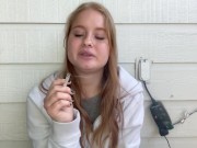 Innocent Cigarette Smoker With Hard Nips 4/16