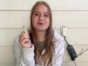 Innocent Cigarette Smoker With Hard Nips 5/16