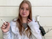 Innocent Cigarette Smoker With Hard Nips 7/16