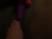 WET Ebony Lesbian Takes Dildo & Vibrator  10/16