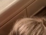 Roommates girlfriends sneaks me a blowjob before shower. 3/16