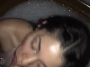 Teen latina sucks my delicious dick in the jacuzy 14/16
