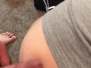 Young milf gets bent over her bed and filled with cum. 4/16