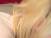 Young milf gets bent over her bed and filled with cum. 5/16