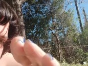 Licks filthy feet outside 15/16