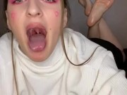 Drooling and oil feet 12/16