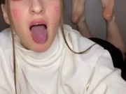 Drooling and oil feet 3/16