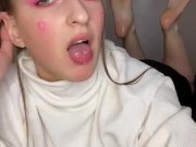 Drooling and oil feet 4/16