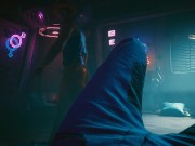 Cyberpunk 2077. Sex with a guy, a prostitute. Offered himself on the street | PC gameplay 14/16