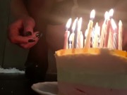 Pee on the Birthday Cake and Candles is Stockings and HighHeels for my best friend birthday 10/16