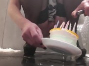 Pee on the Birthday Cake and Candles is Stockings and HighHeels for my best friend birthday 14/16