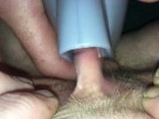 Close up of my clit in vacuum cleaner hose 9/16
