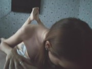 POV good morning barefeet pose deep blowjob oral creampie dirty talk 5/16