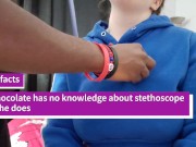 Fake Black Nurse just to touch and show her beautiful tits to the world 2/16