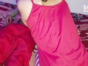 POV Santa Enjoying Christmas Night With Young Indian Girl.  2/16