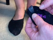 CUM ON SOCKS MAKE HER WEAR THEM! 13/16