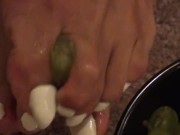 Sexy Fit Goddess Eats With Her Shapely Feet 13/16