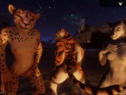 Wild Life / Furry Girls Taking Turns to get some Cum 4/16