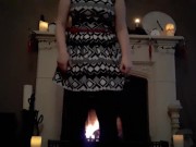 Girl masterbating in living room while family is upstairs 1/16